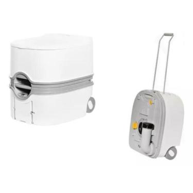 Imagem de Vaso sanitario portátil porta pote potti 20lts com rodinha - FREUCAMP