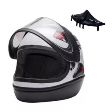 Imagem de Capacete San Marino Automático Branco Com Narigueira, 56