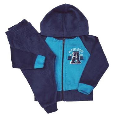 Imagem de Kit 3 Pçs Moletom e Sapatinho de Bebê Conjunto Luxo Menino Menina - Ko