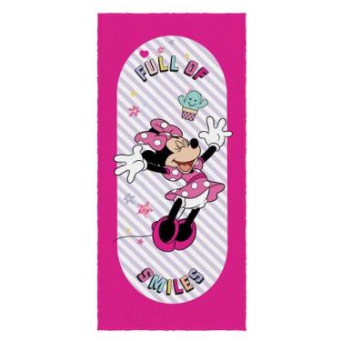 Imagem de Toalha Minnie Felpuda de Banho Divertida Estampada 60x120 Cm - lepper,