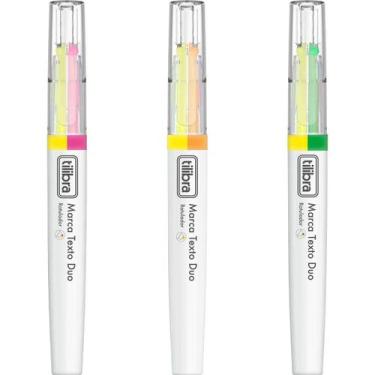 Imagem de Marca Texto Duo Duas Cores Uma Ponta Sortidos Tilibra 03un