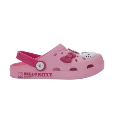 Imagem de Sandália Babuche Infantil Menina Hello Kitty Grendene 23314 Rosa, 29, 