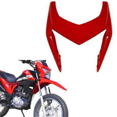 Imagem de Carenagem capa farol bananinha frontal honda nxr bros 160 vermelho 201