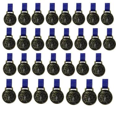 Imagem de Medalha Medasul Honra ao Mérito 35mm Kit C/ 30 Unidades Cor:PrataTaman