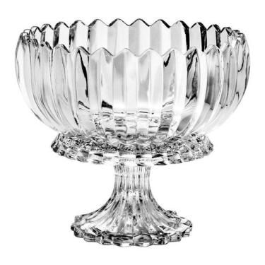 Imagem de Centro De Mesa 23,5cm Por 20cm Com Pé Geneva De Cristal Ecológico - Wo