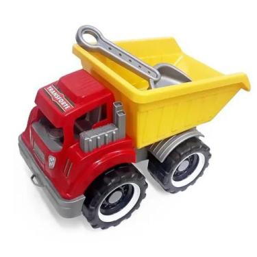 Imagem de Caminhao Caçamba Transforte VERMELHO/AMARELO Tilin 475