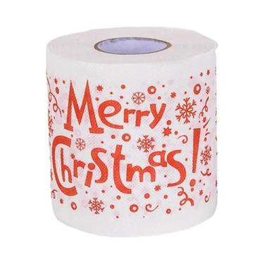 Imagem de Feliz Natal Papel Higiênico Decorativo Com Tema Do Papai Noel Para Cas