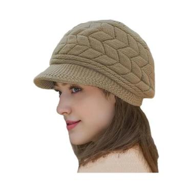 Imagem de Gorro Retro De Inverno Para Mulheres, Quente E Fashion, Ideal Para Esq