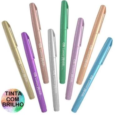 Imagem de Marca Texto CIS Lumini Metallic - Cores Metálicas, Ponta Chanfrada, Se