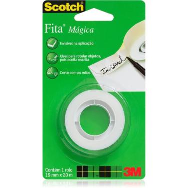 Imagem de Fita Adesiva Scotch 810 Invisível 19mmx20m com Corte Fácil Transparente