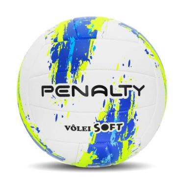 Imagem de Bola penalty volei soft xxiii 510053, Branco, Azul, Amarelo, UN