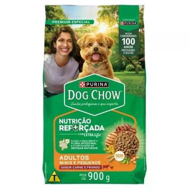 Imagem de Ração Dog Chow para Cães Adultos Carne e Frango 900g Purina ExtraLife