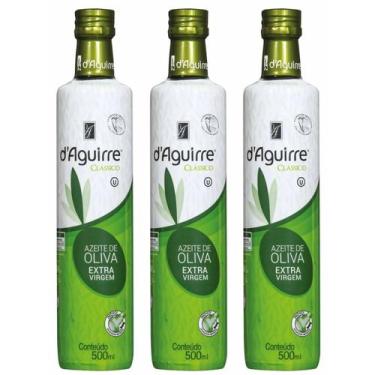 Imagem de Kit 3 Azeite de Oliva Argentino Clássico d'Aguirre Extra Virgem 500ml