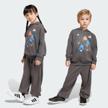 Imagem de Agasalho Adidas TRN STR Infantil Cinza, 10 ANOS