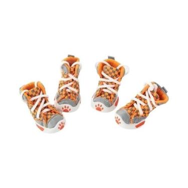 Imagem de Conjunto De 4 Sapatos Para Cães Pequenos E Filhotes, Respiráveis, Com 