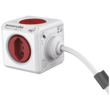 Imagem de PowerCube Extended PWC-X5/3M ELG Vermelho 5 Tomadas com Cabo 3m