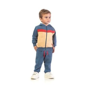 Imagem de Conjunto Moletom Infantil Casaco + Calça Dila 04009, 1, Azul