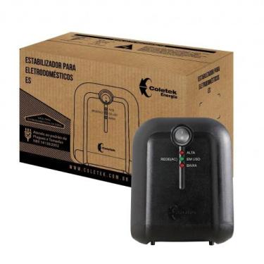 Imagem de Estabilizador ES-1500VA Bivolt Automatico 115V Com 5 Tomadas Coletek E