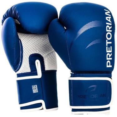Imagem de Luva de Boxe e Muay Thai First FX2 Pretorian, Azul, Branco, 12 Oz
