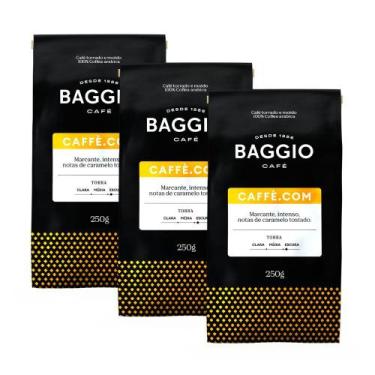 Imagem de Café Moído Baggio Café.com Kit 3 Pacotes 250g, Expresso