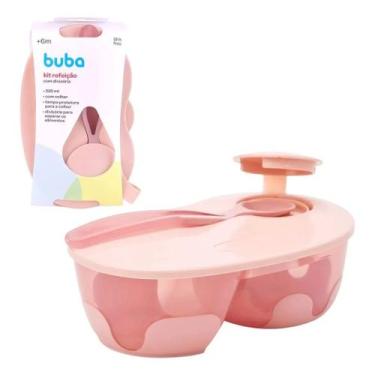 Imagem de Kit Refeição Buba Com Divisoria Rosa 320ml