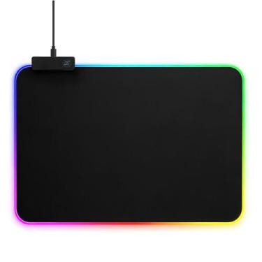 Imagem de Mousepad Gamer Exbom Borda Led RGB 13 Cores 35x25cm USB Preto - MP-LED