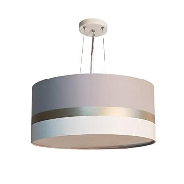 Imagem de Lustre Pendente Faixas Bronze Cúpula 30x15 Cor: Cinza