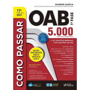 Imagem de Livro - COMO PASSAR NA OAB - 1ª FASE - 5.000 QUESTÕES COMENTADAS - 17ª ED - 2021