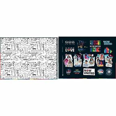 Imagem de GNA Kit de Cadernos de Desenho, Cartografia, Tilibra, Capa Dura, Now United, 80 Folhas, Pacote com 4, Sortida, 87271