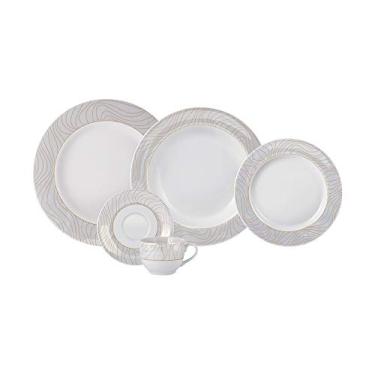 Imagem de Serviço de Jantar e Chá 30 Peças em Porcelana, Decoração Golden Oak, Larakasa, Dourada, Porcelana Schmidt