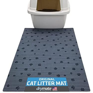 Imagem de Drymate Tapete de areia original para gatos, contém bagunça da caixa para pisos mais limpos, à prova de urina, macio em patas de gatinho - absorvente/à prova d'água - lavável na máquina, durável