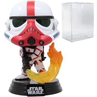 Imagem de POP Star Wars: O Mandaloriano – Boneco Incinerator Stormtrooper Funko Pop! de vinil (combinado com capa protetora de caixa pop), multicolorido, 9,5 cm