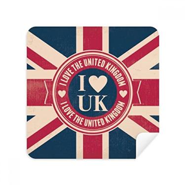 Imagem de Tecido de camurça I Love The United Kingdom Union Jack UK Flag Glasses Cloth Cleaner, pacote com 2