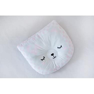 Imagem de Travesseiro Almofada Anatômico (modelador) de Bichinhos para Bebê Apoio de Cabeça que previne cabeça chata Lindas Estampas Menino e Menina (Ursinha Rosa)