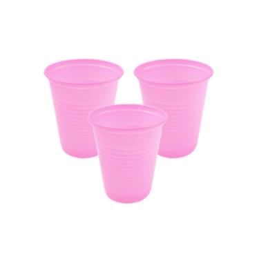 Imagem de Copo de Plástico Descartável Rosa 200ml Pacote c/ 50un Trik Trik