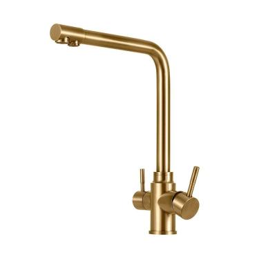 Imagem de Torneira Para Cozinha Gourmet Misturador Monocomando Pojuca Pingoo.casa - Dourado