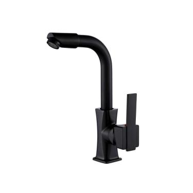 Imagem de Torneira para Banheiro Prizi Misturador Monocomando Preta Bico 360º - KE-7162
