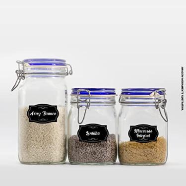 Imagem de Cartela Adesivo Etiqueta para Potes de Cozinha Organizadores Kit