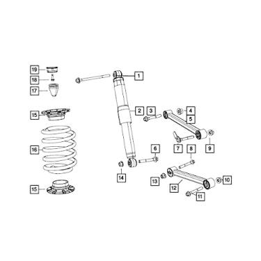 Imagem de Mopar Braço de Controle de Suspensão Traseiro Jeep Commander Grand Cherokee 52089343AA (2 Unidades)