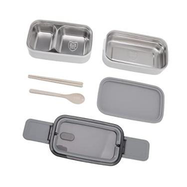 Imagem de Lancheira, lancheira segura, cofre de microondas de camada dupla, hermético para escritório Três Divisões