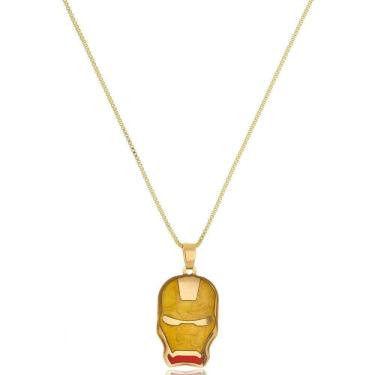 Imagem de Colar Personalizado Super Heróis Folheado Em Ouro 18K