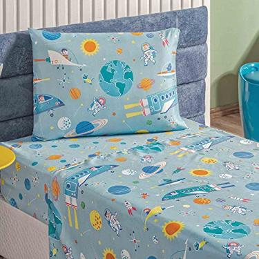 Imagem de Jogo de Cama Solteiro Bouti Kids 03 Peças Astronauta, Bia Enxovais