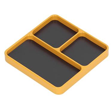 Imagem de Bandeja de parafuso magnética 13,8x11x2cm liga de alumínio antiestática solda almofada de reparo magnético estação de trabalho de isolamento, suporte de parafuso bandeja ferramentas de reparo necessárias