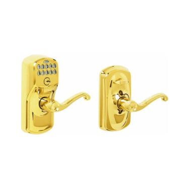 Imagem de SCHLAGE FE595 V PLY 505 FLA, trava flexível, latão brilhante