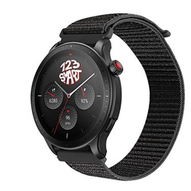 Imagem de Pulseira de Nylon marca 123smart Compativel com Amazfit GTR4 GTR 4 A2166 / GTR3 A1971 / GTR 3 Pro A2040 / GTR 2 A1952 / GTR 2e A2023 / Stratos 2 2s 3 - Preto
