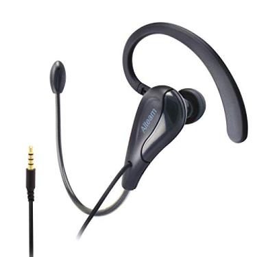 Imagem de Fone de ouvido mono com fio Alteam com design de gancho para fone de ouvido com braço dobrável e microfone de braço, ajustável no ângulo da orelha e no comprimento do gancho, chave de 15 mm, plugue de 3,5 mm para celular inteligente Tablet PC