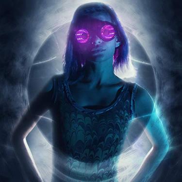 Imagem de Óculos de sol GloFX Pixel Pro Infinite Portal [350+ Modos épicos] – Óculos de sol programáveis recarregáveis EDM Festival Rave Party de LED