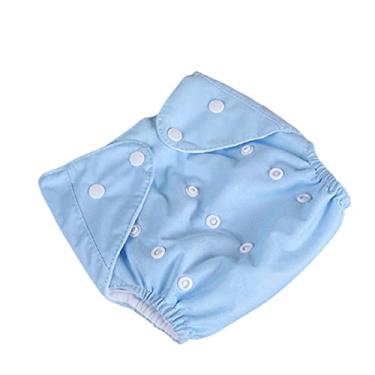Imagem de Fraldas de bolso de tecido macio para bebês, tamanho único, lavável, reutilizável, ecológica para bebês, meninas e meninos, design de fivela, fraldas de bolso de pano de bebê