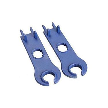 Imagem de 2 pe�as dur�veis MC4 chave inglesa conector MC4 ferramenta de montagem pain�is solares fotovoltaicos azul jiont port�til e �til