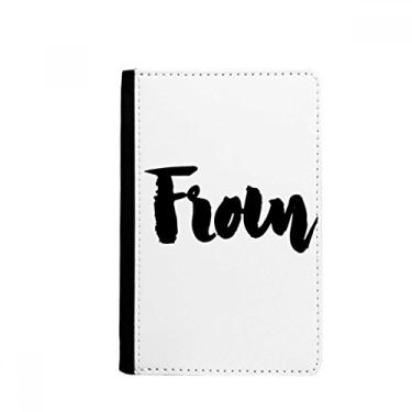 Imagem de Da elegante citação manuscrita porta-passaporte Notecase Burse carteira capa porta-cartão, Multicolor